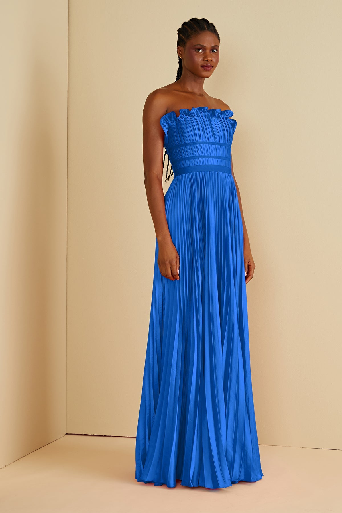 Losey Ruffle Neck Gown