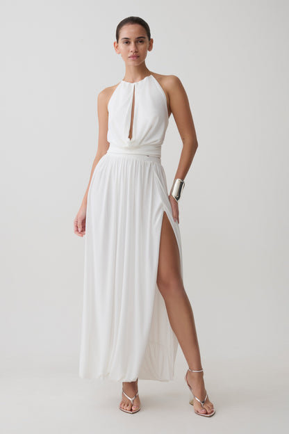Banks Halter Neck Top With Hardware - White