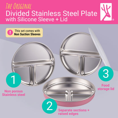 7.8" Stainless Steel Divided Plates with Normal Sleeve