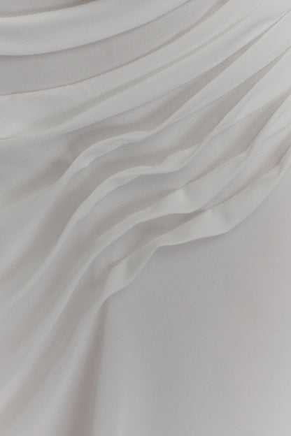 Oria Chiffon Mini Dress - White