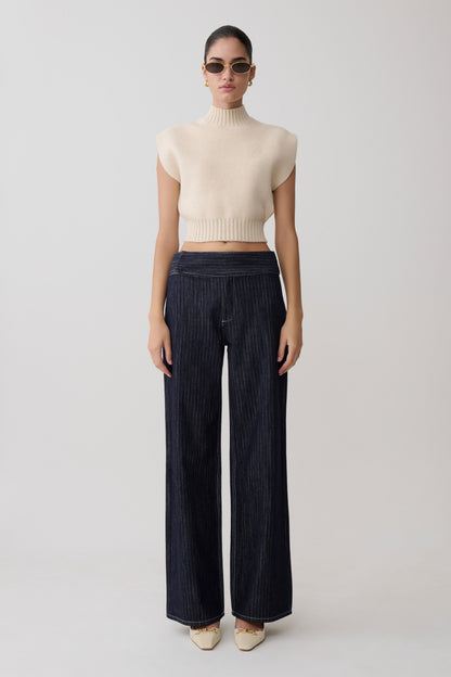 Niko Knit Oversized Top - Ivory