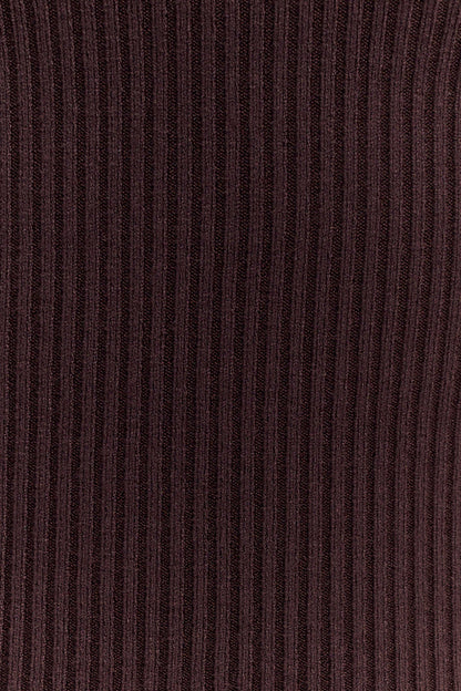 Natalya Ribbed Knit Cami Top - Dark Chocolate
