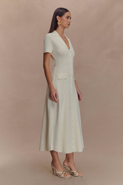 Pearson Short Sleeve Knit Midi Dress - Ivory