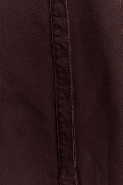 Maya Oversized Denim Shirt - Chocolate