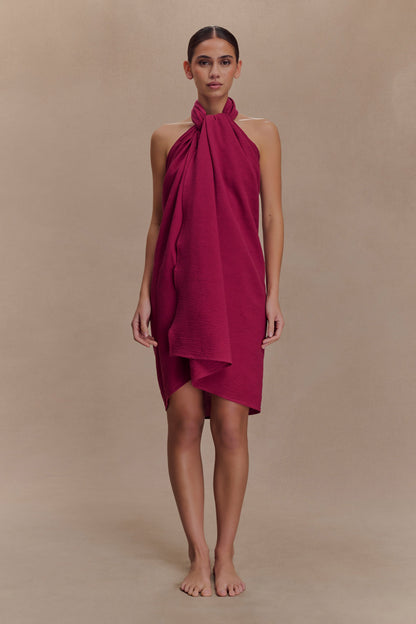 Evie Cotton Sarong - Wine