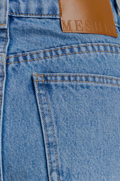 Carlene Cuffed Denim Shorts - Classic Blue