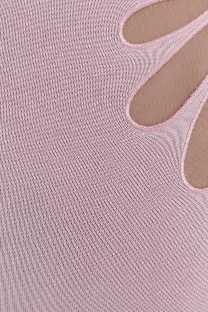 Brock Knit Halter Maxi Dress - Baby Pink