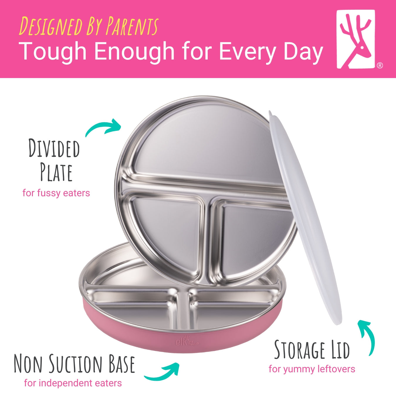 7.8" Stainless Steel Divided Plates with Normal Sleeve