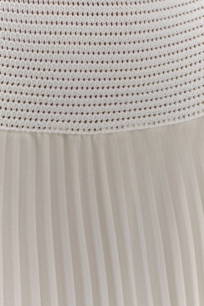 Catherine Crochet Pearl Maxi Dress - White