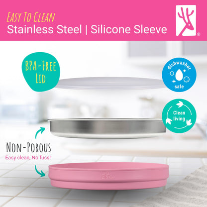 7.8" Stainless Steel Divided Plates with Normal Sleeve
