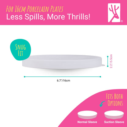 6.7" Porcelain Plate Silicone Lids