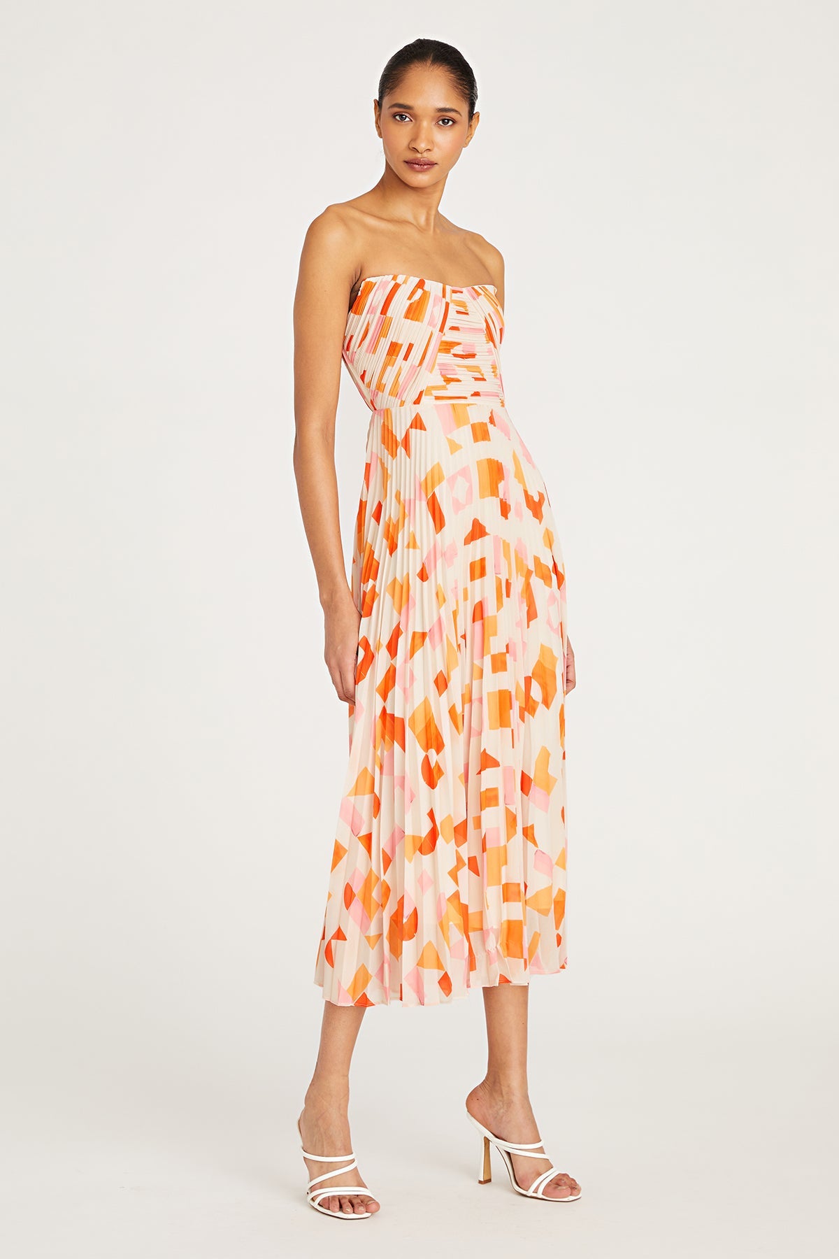 Mosey Pleated Midi Dress