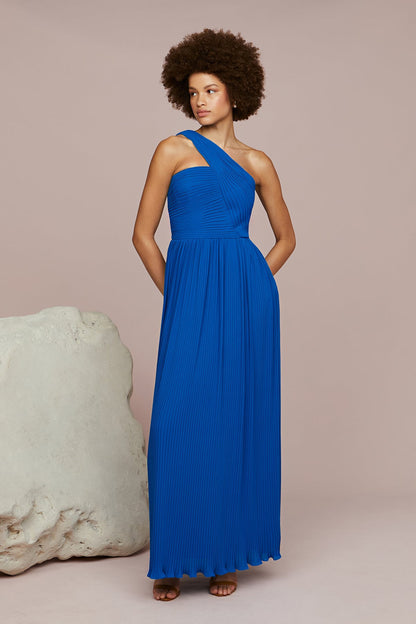 Skye Deep V Pleated Gown