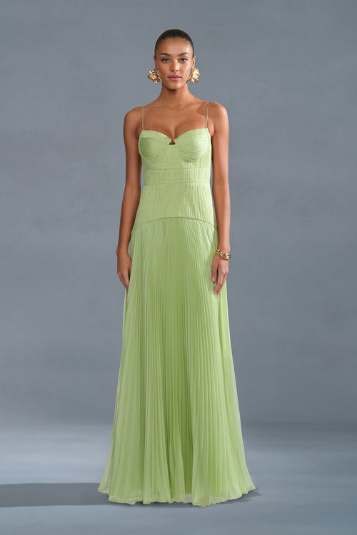 Saylor Pleated Gown