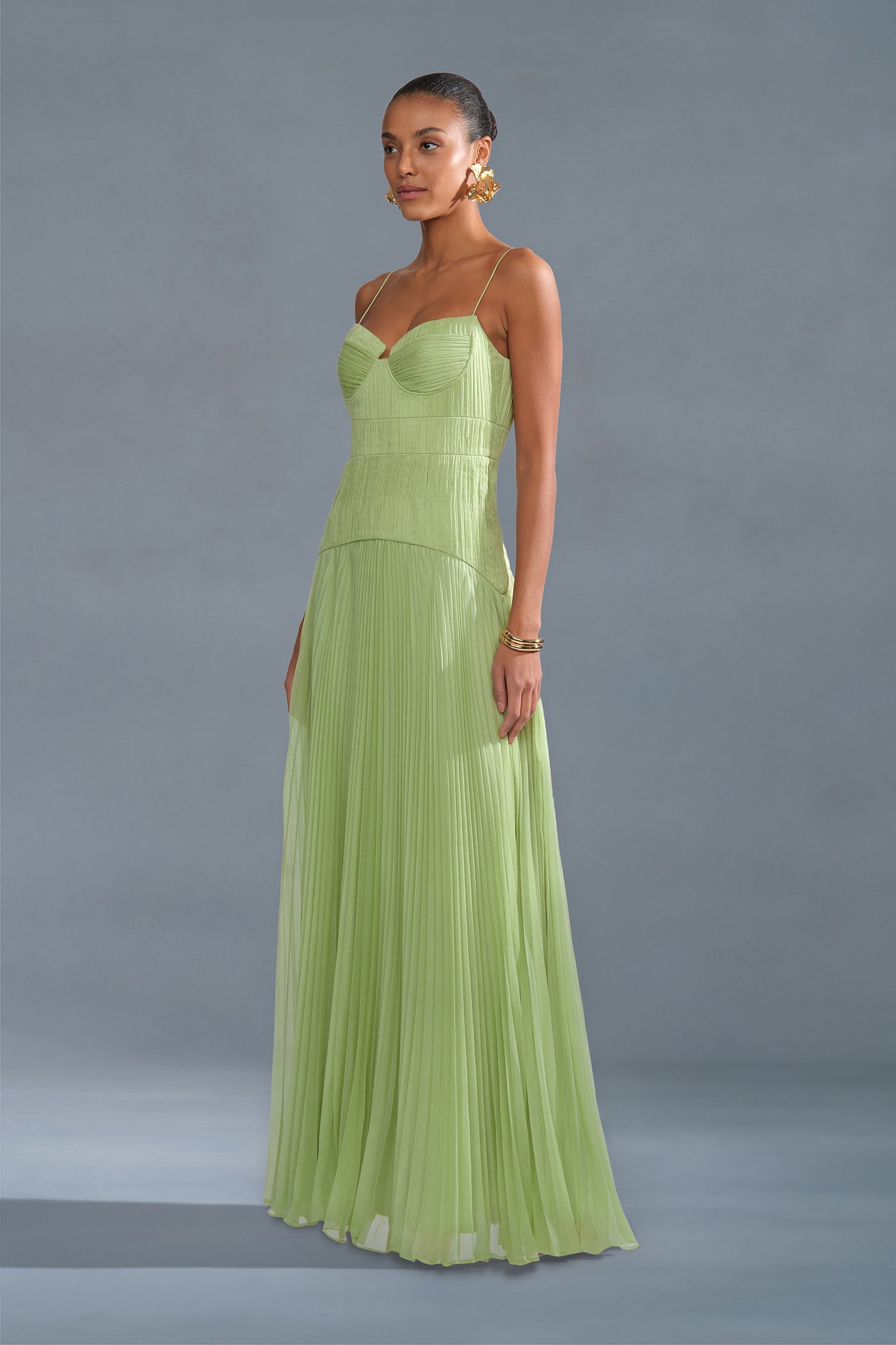 Saylor Pleated Gown