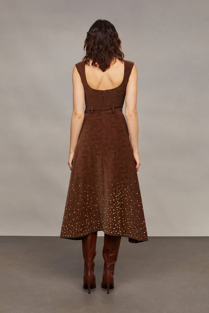 Kenny Suede Studded Midi