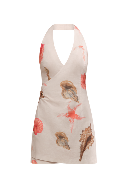 Quinley Halter Wrap Mini Dress