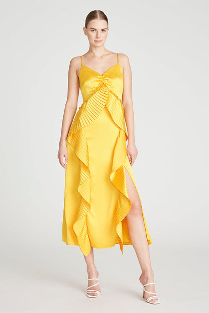 Leena Cami Pleated Slip Dress