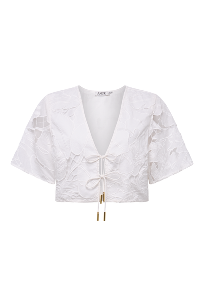 Tani Eyelet Top