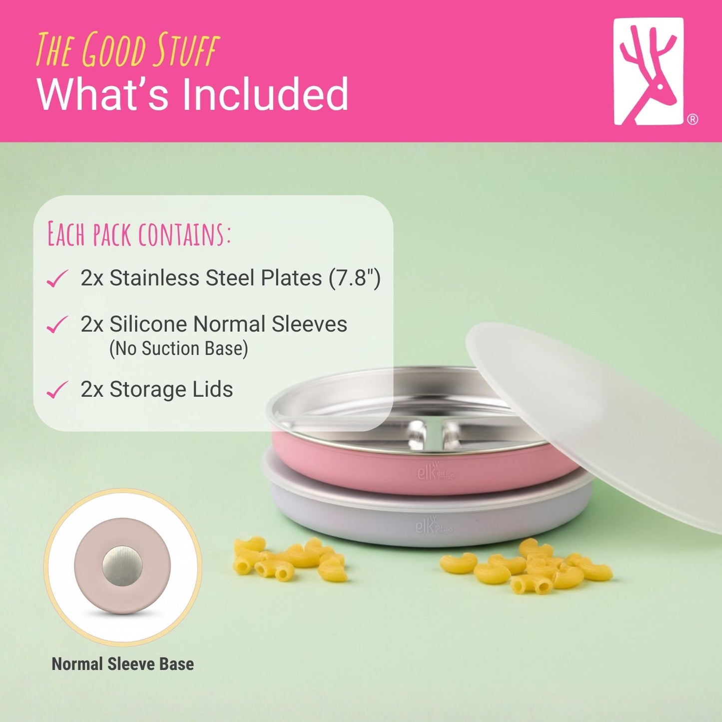 7.8" Stainless Steel Divided Plates with Normal Sleeve