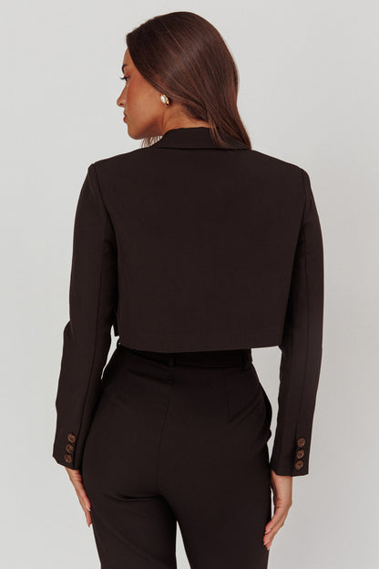 Fridays Open Crop Jacket Black