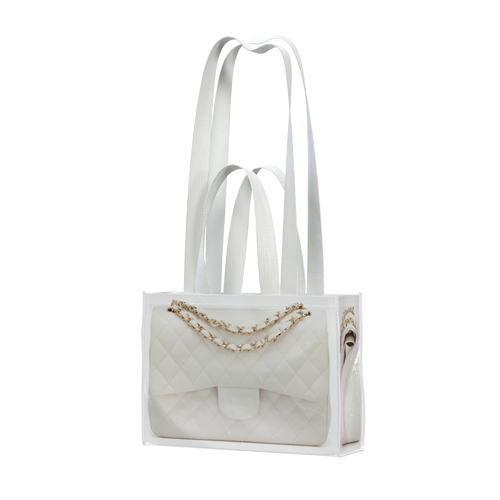 GroceryBags Creative imitation platinum bag printed woven bag cobalt white small fitness leisure bag