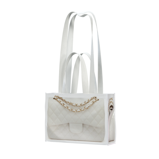 GroceryBags Creative imitation platinum bag printed woven bag cobalt white small fitness leisure bag