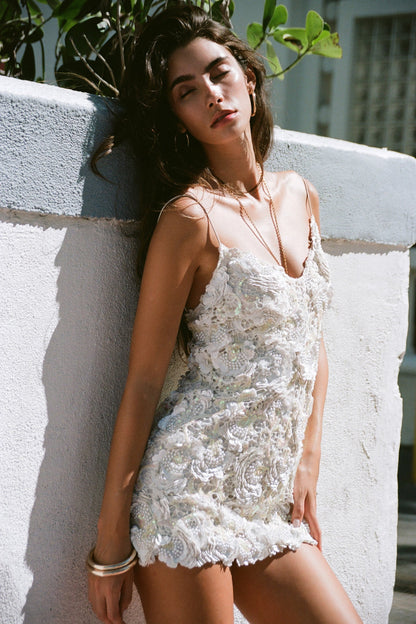 Zelia Embellished Mini Dress