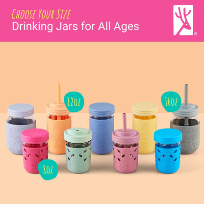 16oz Glass Mason Jar Drinking Tumblers + Food Storage