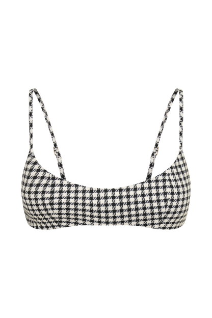 Amelie Tweed Bralette - Houndstooth
