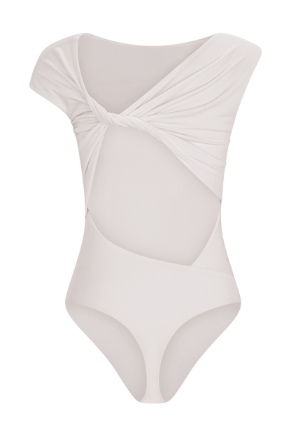 Niamh Modal Twist Back Bodysuit - Ivory