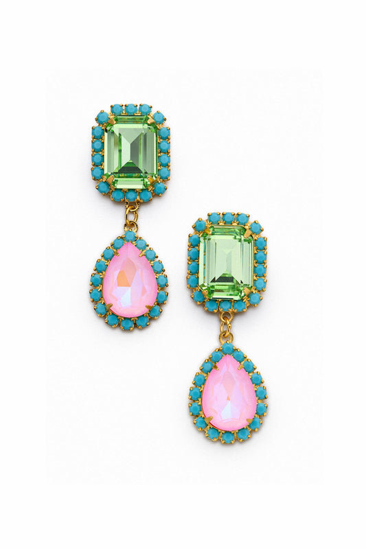 Jewel Drop Neon Earrings