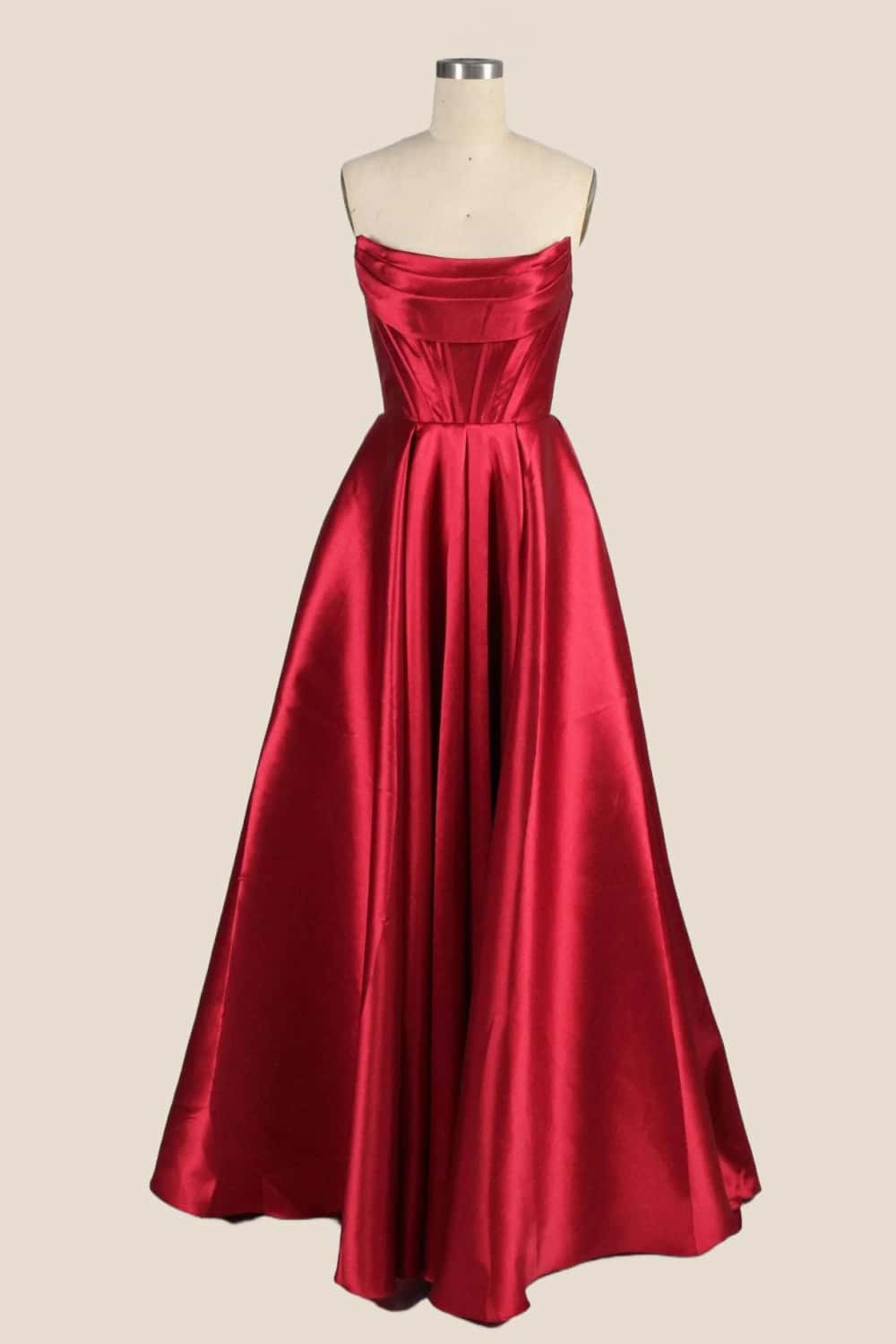 Cowl Neck Yellow Satin A-line Formal Dress