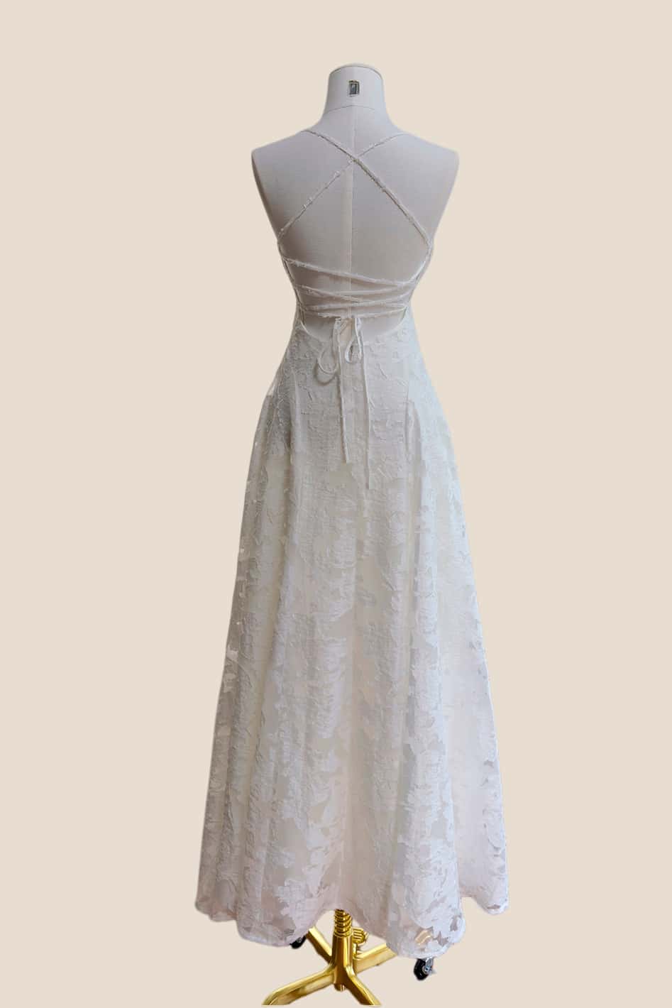 Burgundy Lace Cowl Neck A-line Long Dress