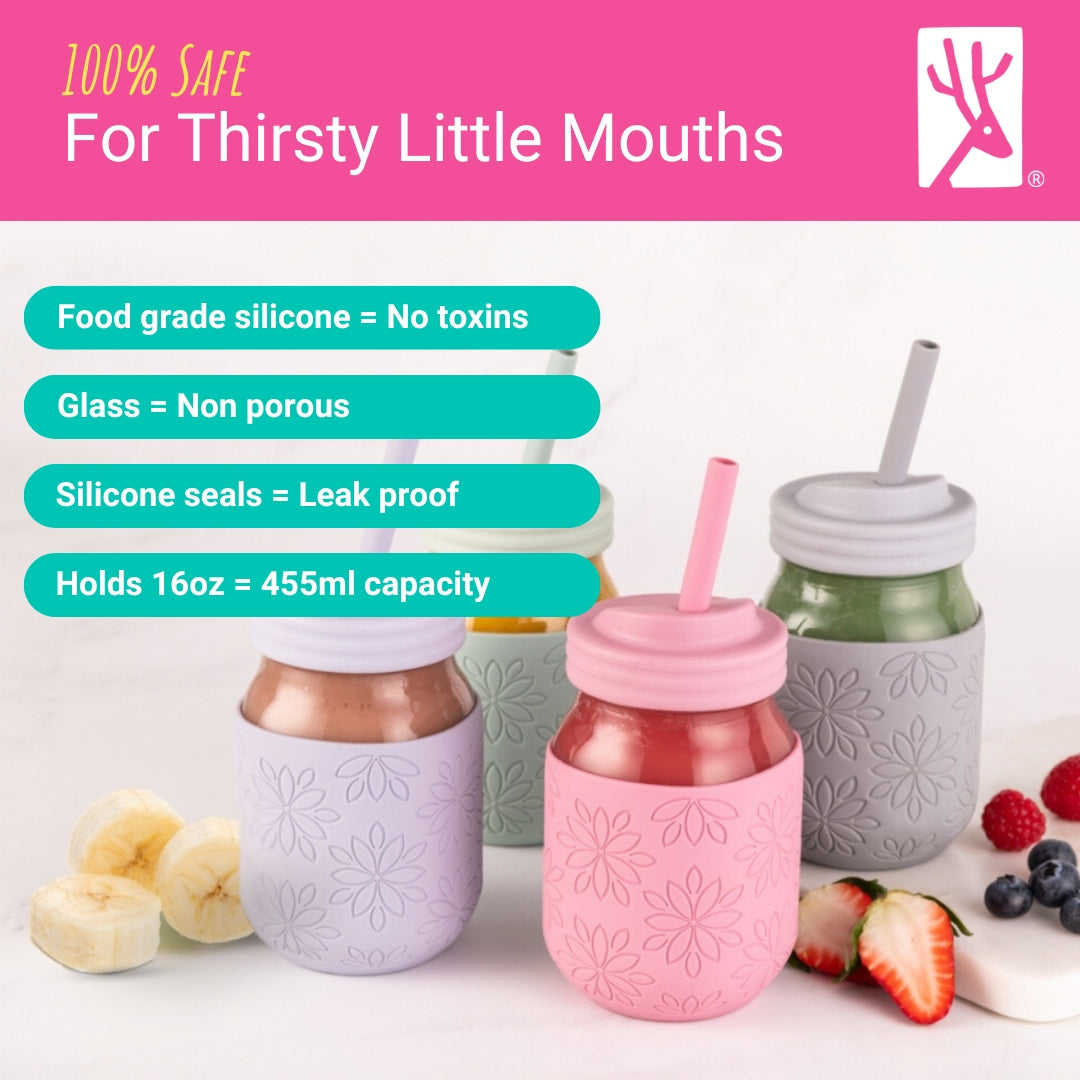 16oz Glass Mason Jar Drinking Tumblers + Food Storage
