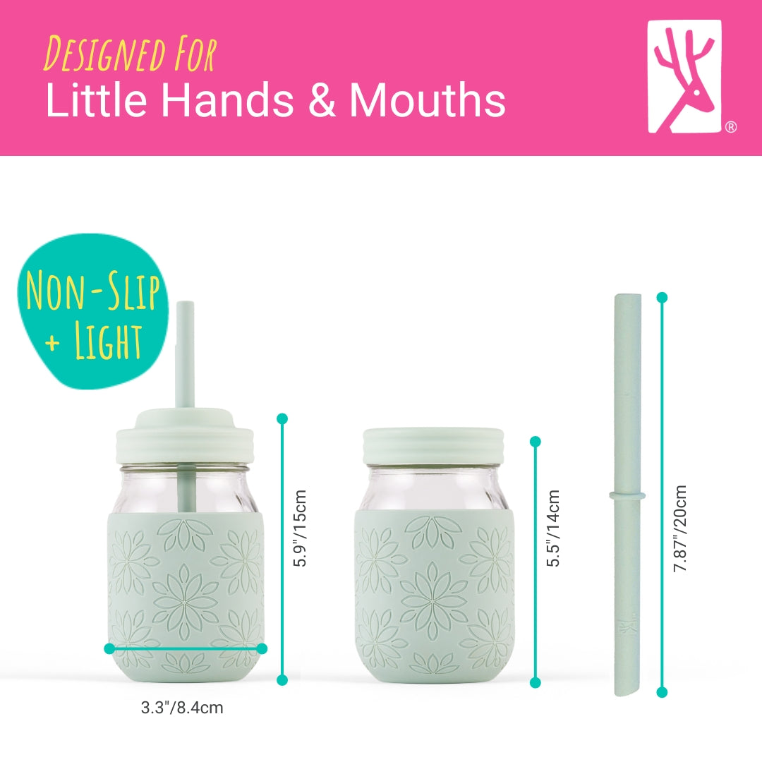 16oz Glass Mason Jar Drinking Tumblers + Food Storage