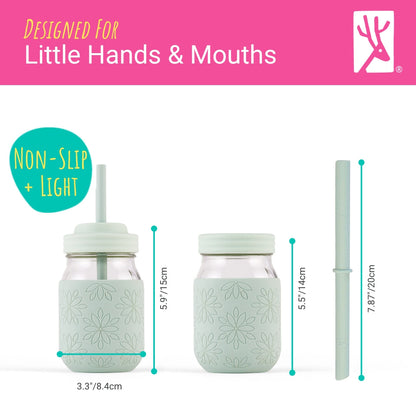 16oz Glass Mason Jar Drinking Tumblers + Food Storage