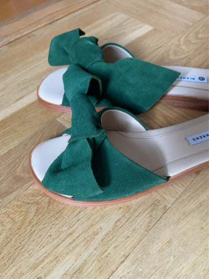 Blankens The Rhodes Green-skinnsandaler NWOT