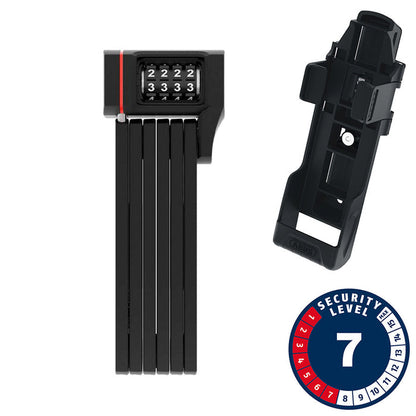 Abus, Bordo uGrip 5700C, Folding Lock, Combination, 80cm, 2.6', 5mm, Black
