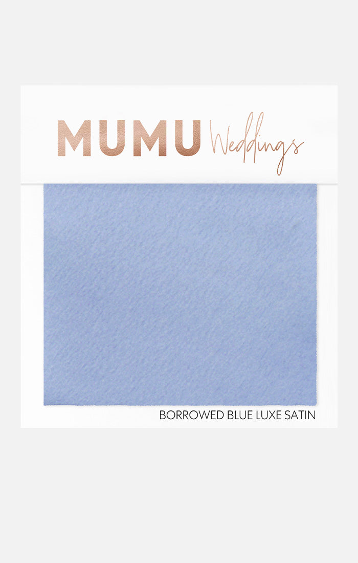 Bridesmaid Fabric Swatch ~ Borrowed Blue Luxe Satin