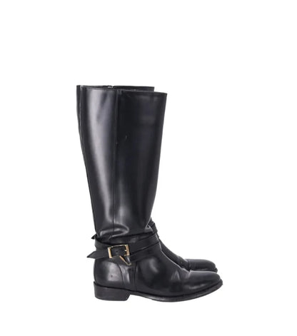 Burberry Adelaide Bridle Flat Knee-high Riding-skinnboots