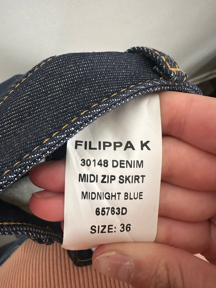 Filippa K Denim Midi Zip-kjol
