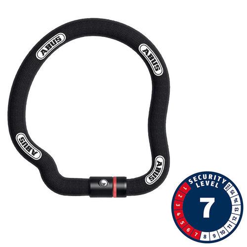 Abus, Goose 6206K, Chain Lock, Key, 6mm, 110cm, 3.6', Black