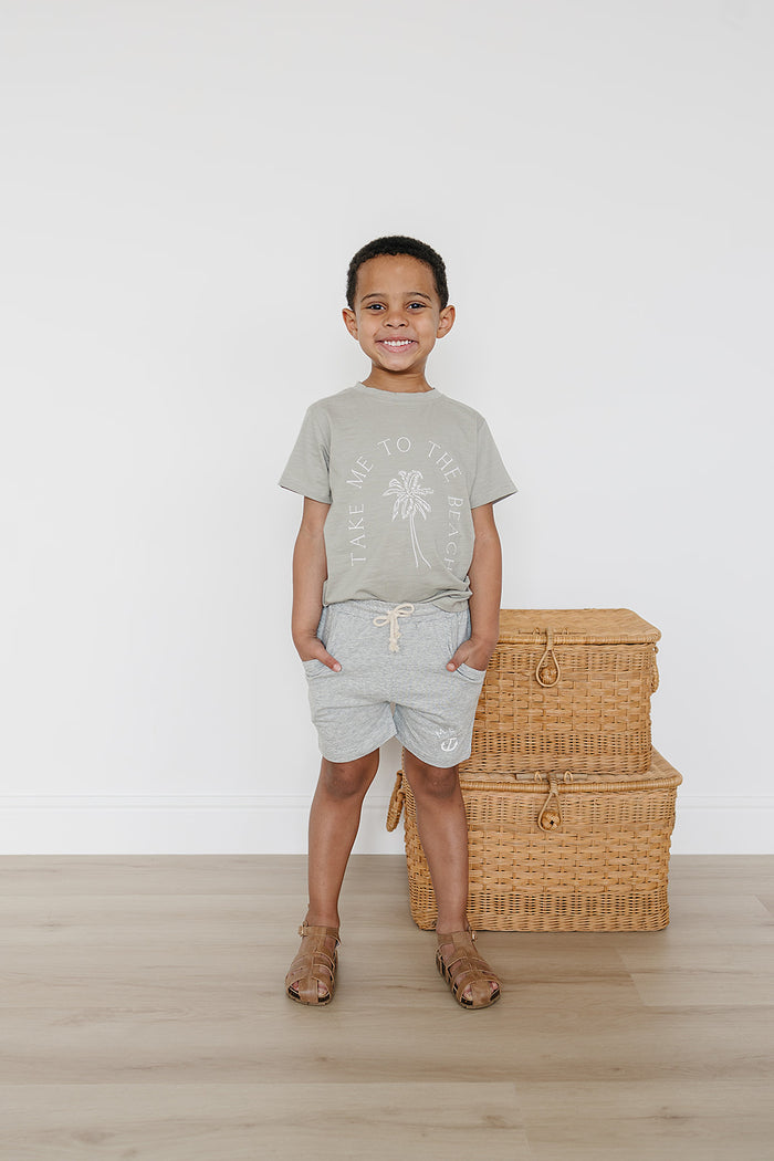 Grey Anchor Pocket Shorts