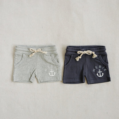 Grey Anchor Pocket Shorts