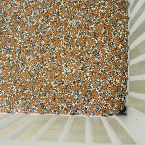 Magnolia Muslin Crib Sheet