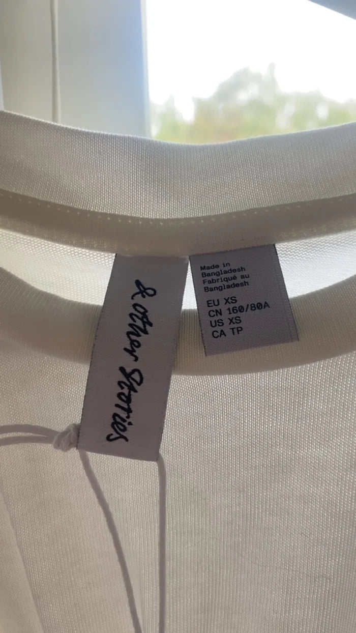 & Other Stories Other Stories Smockad Vit Xs-klänning NWT