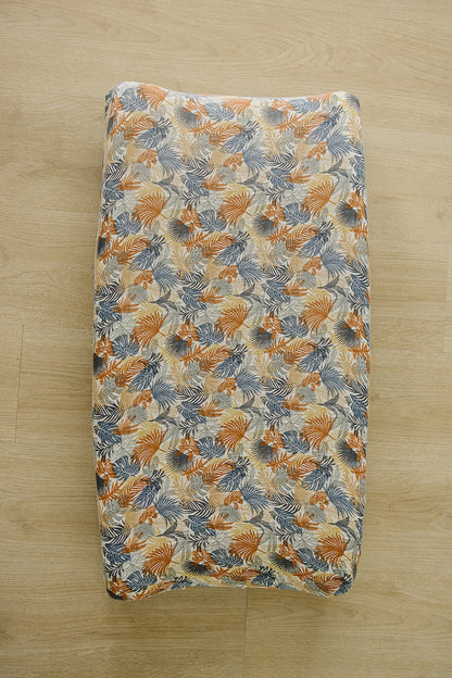 Paradise Palms Muslin Changing Pad Cover