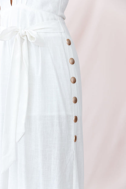 Aruba Wide Leg Halterneck Jumpsuit White