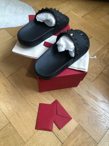 Valentino Rockstud Slides-sandaler NWOT